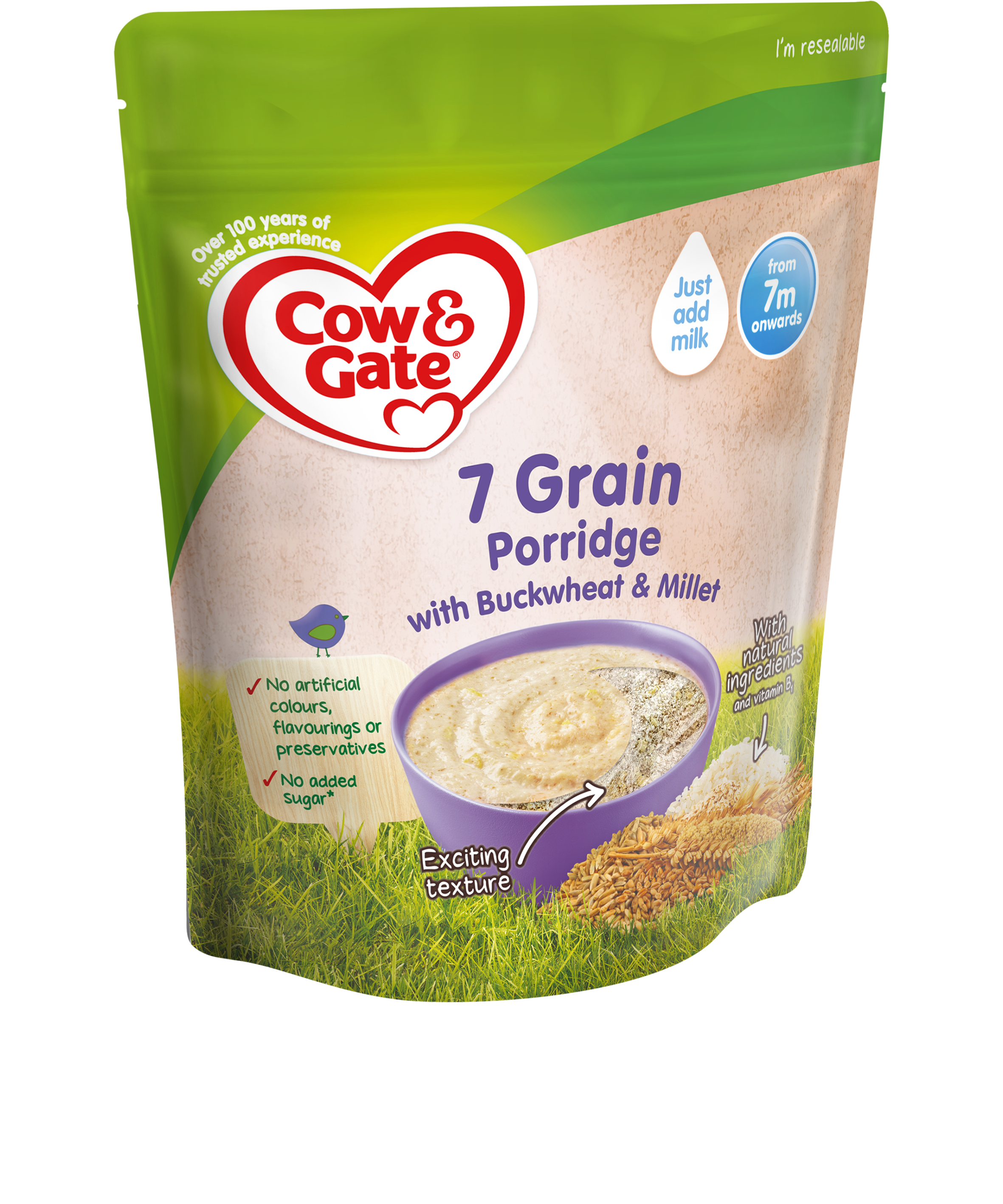 Cow & Gate 7 Grain Porridge with Buckwheat and Millet 200g