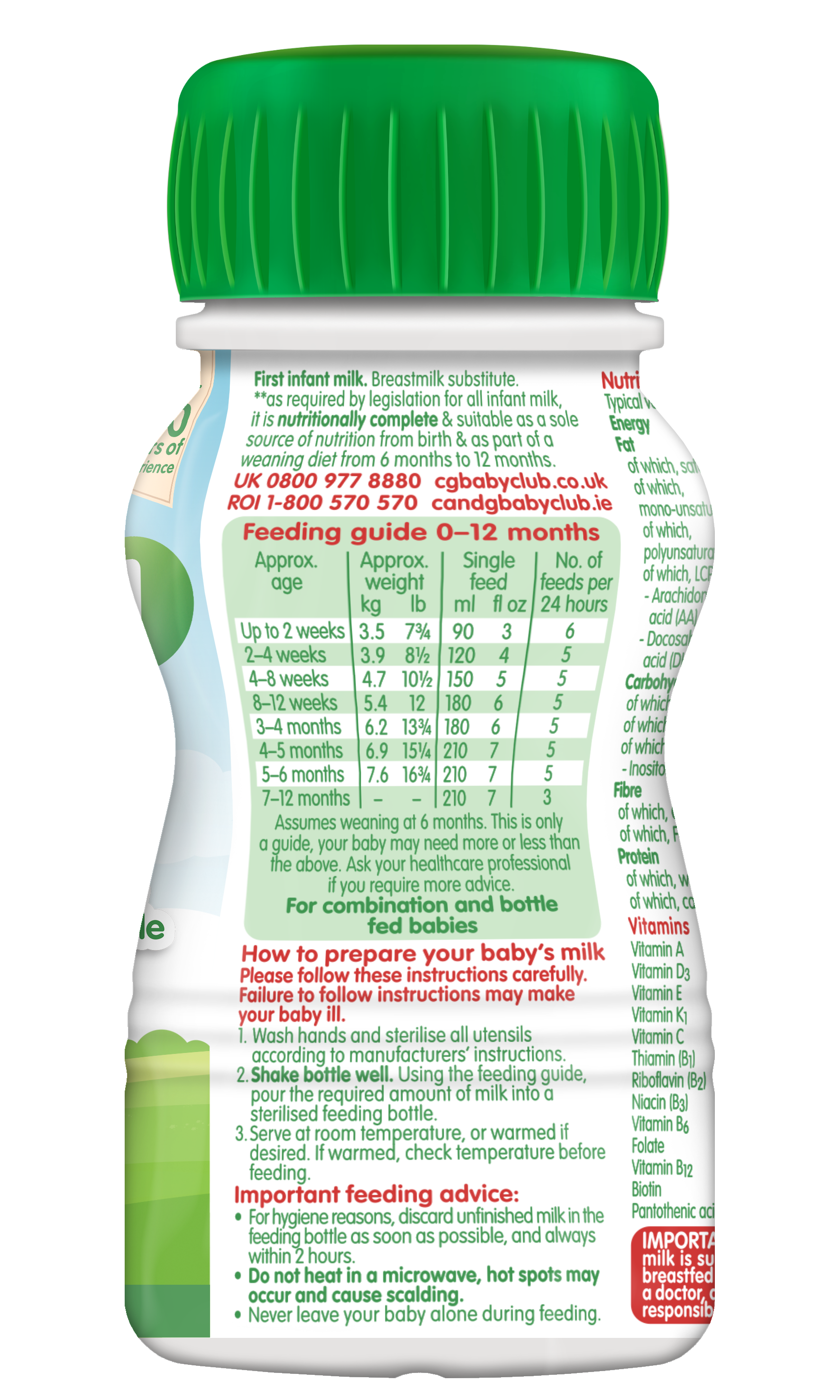 Cow & Gate Ready to Feed First Infant Milk 6x200ml