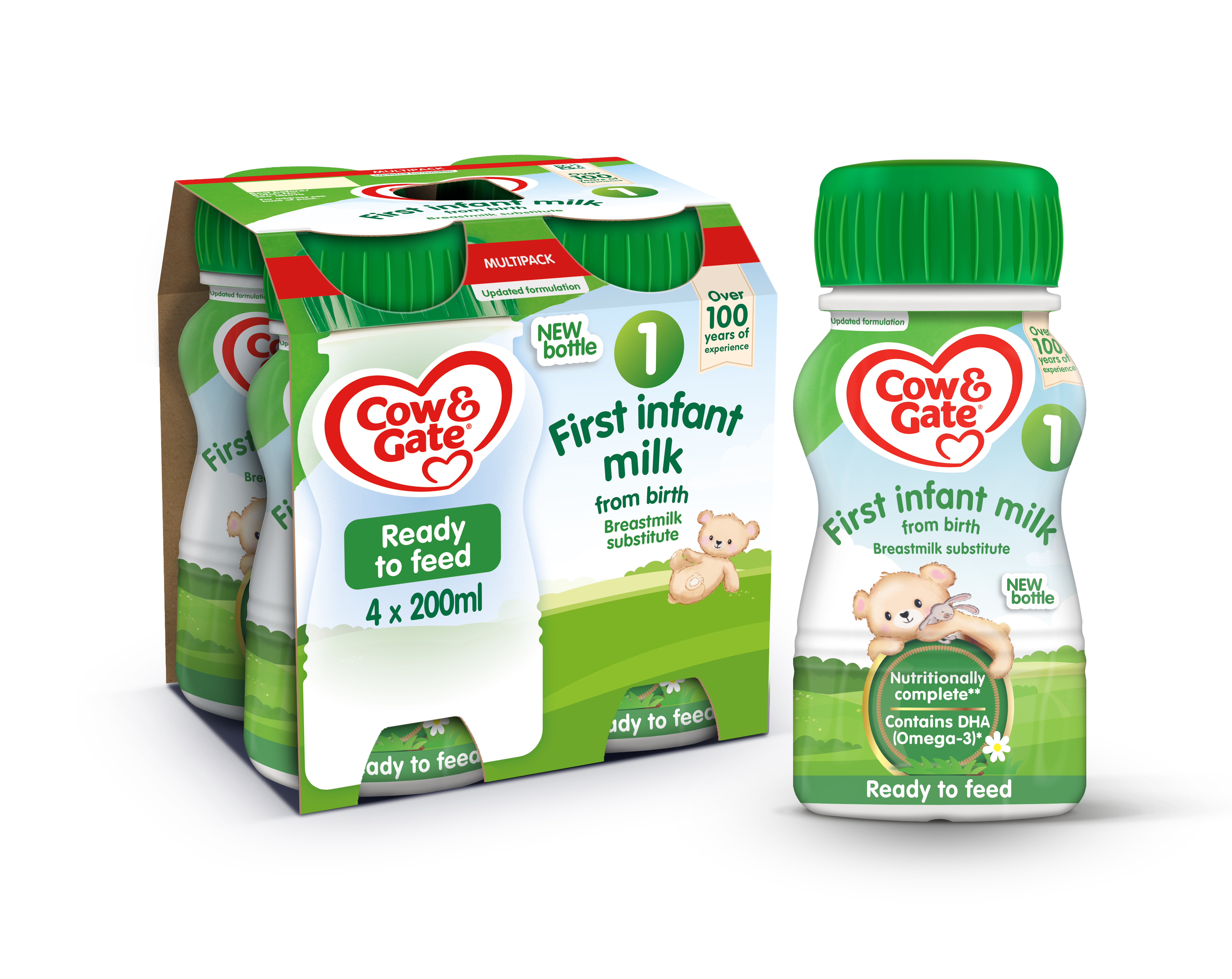 Cow & Gate Ready To Feed First Infant Milk  4x200ml