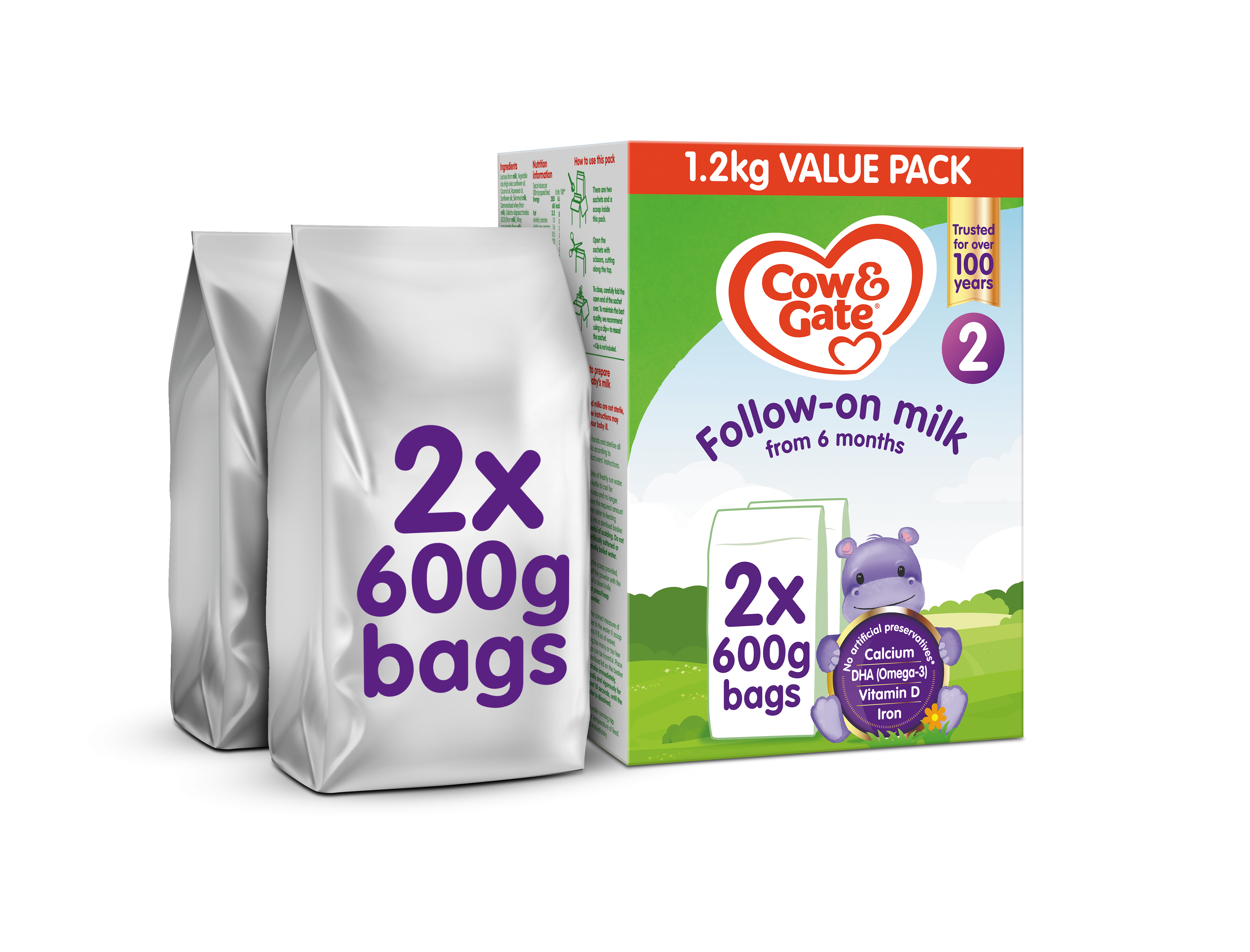 Cow & Gate Follow-on Milk Value Pack 2x600g