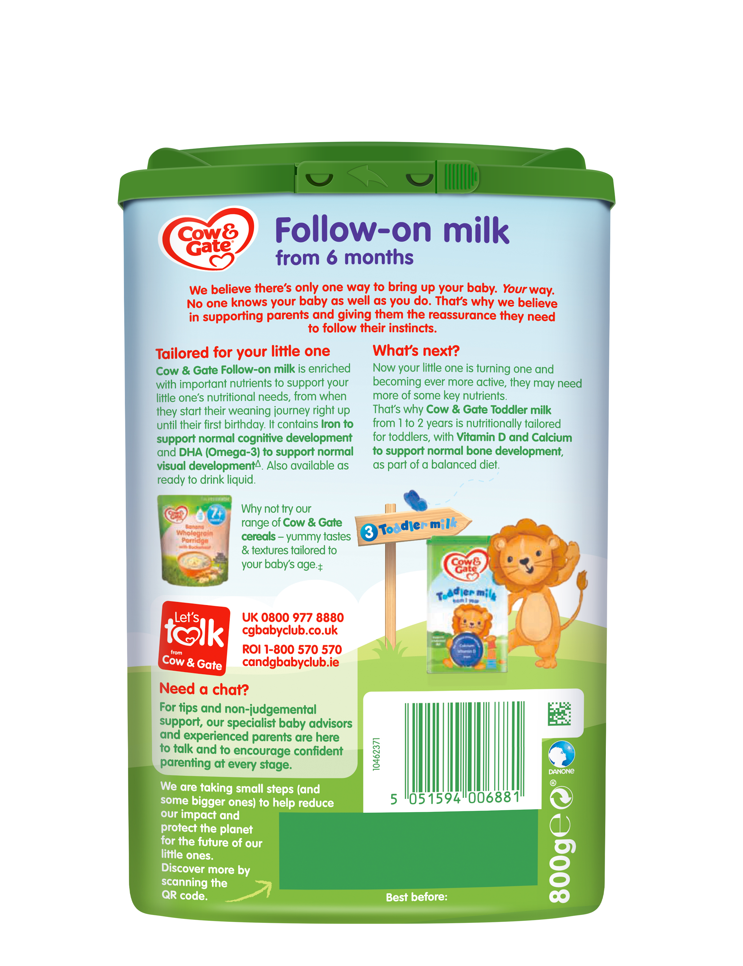 Cow & Gate Follow-on Milk 800g