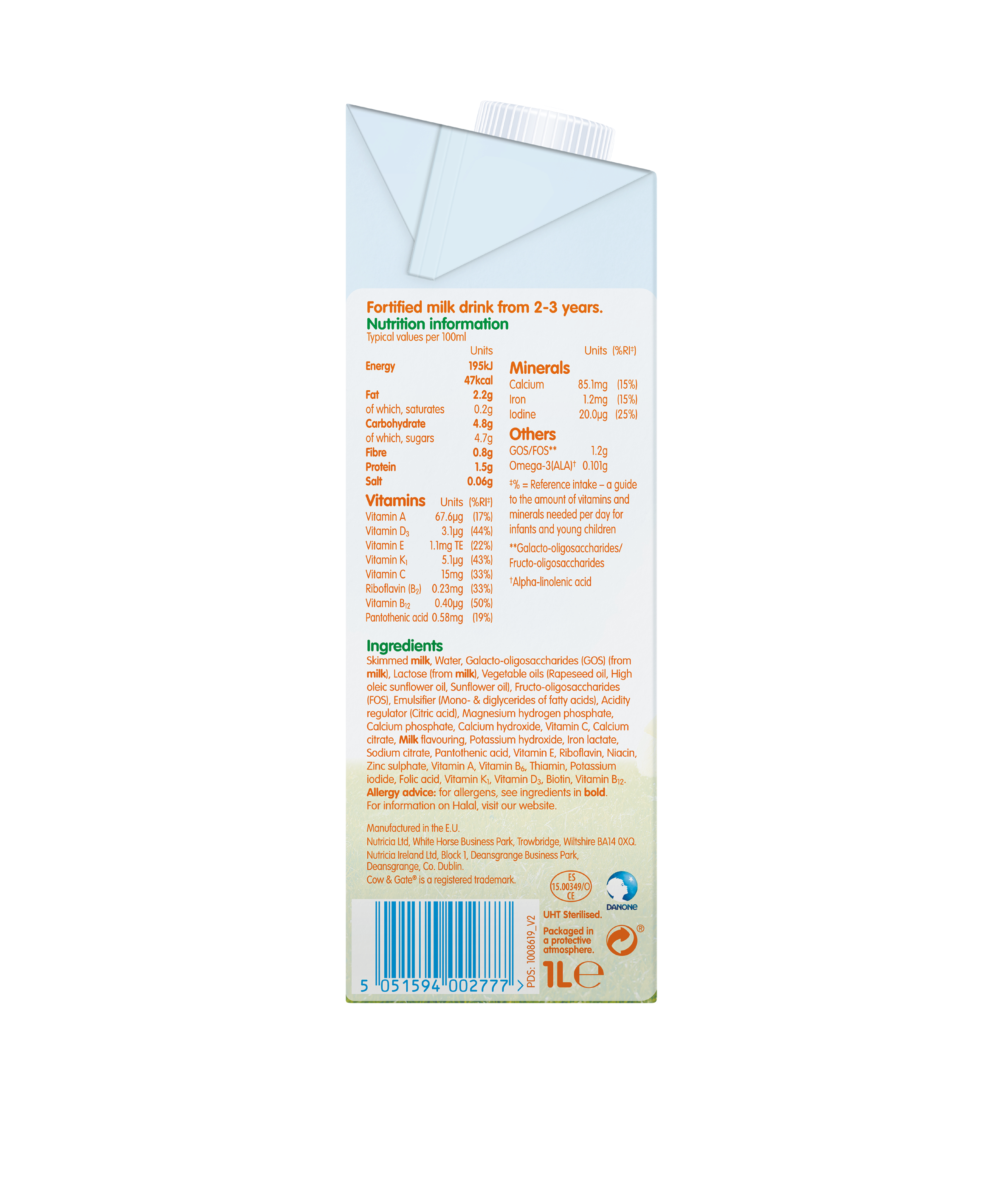 Cow & Gate Stage 4 Toddler Milk Ready to Use 1L